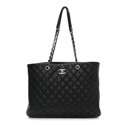 Chanel Calfskin Quilted Large Classic Shopping Tote Black 1 of 11