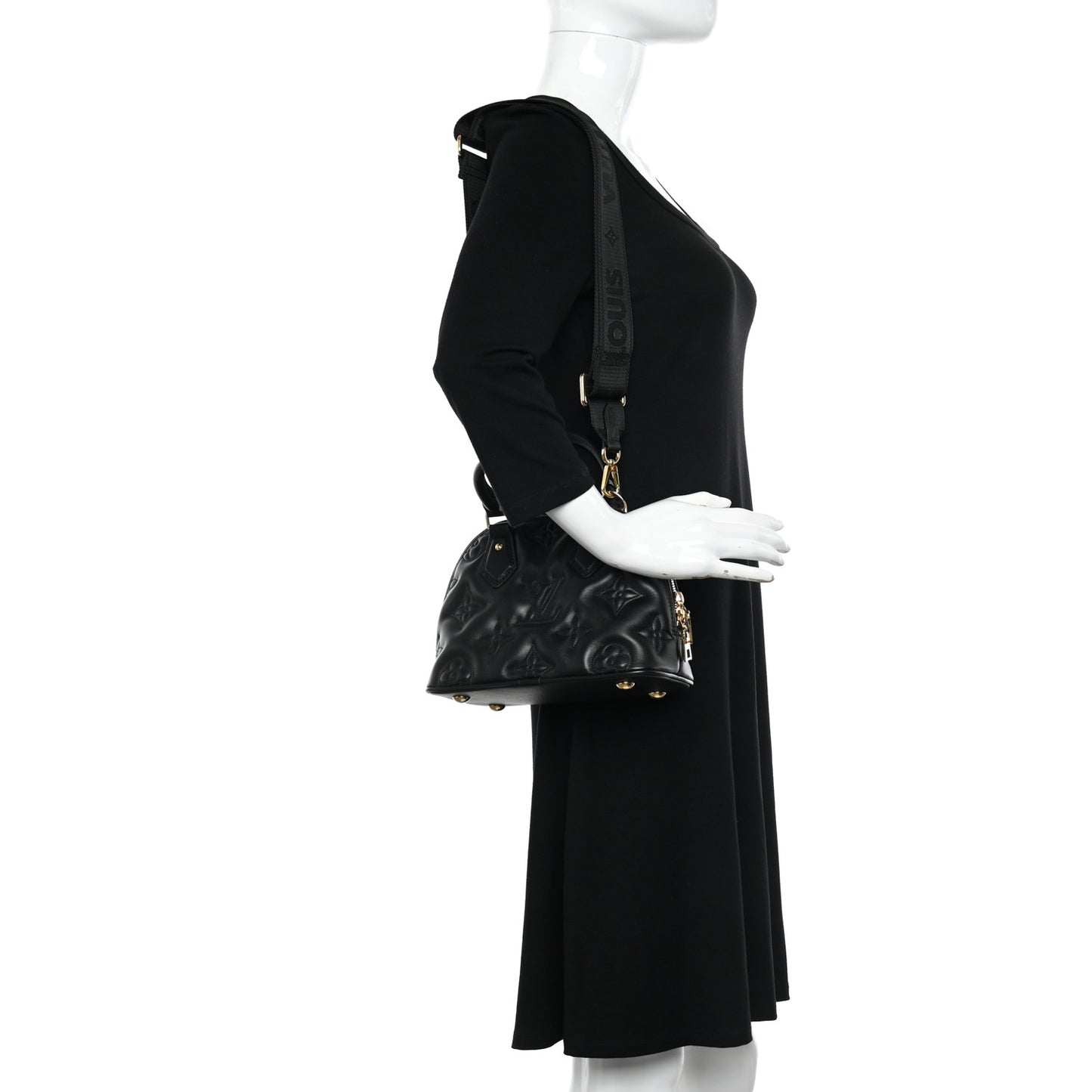 Calfskin Bubblegram Alma BB Black