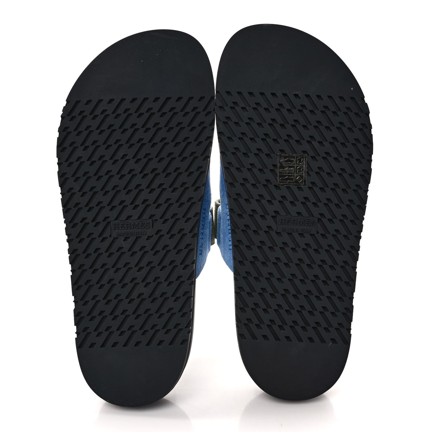 Suede Goatskin Womens Chypre Sandals 37 Bleu Cameo Vert