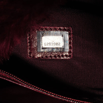 Chanel Rabbit Fur Shoulder Bag Burgundy 6 of 6