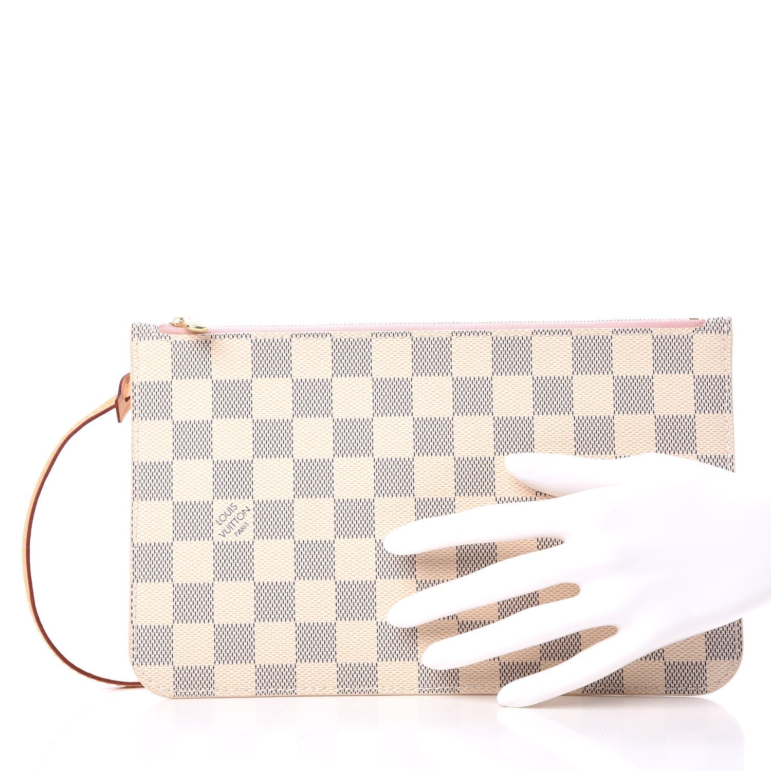 Louis Vuitton Damier Azur Neverfull MM GM Pochette Rose Ballerine 2 of 7