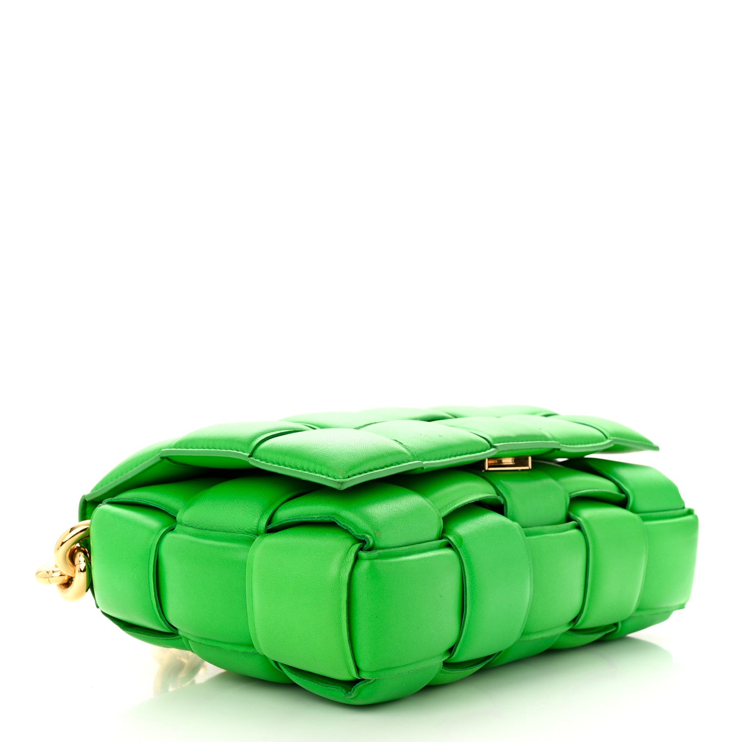 Bottega Veneta Lambskin Maxi Intreccio Padded Chain Cassette Crossbody Bag Parakeet 4 of 11