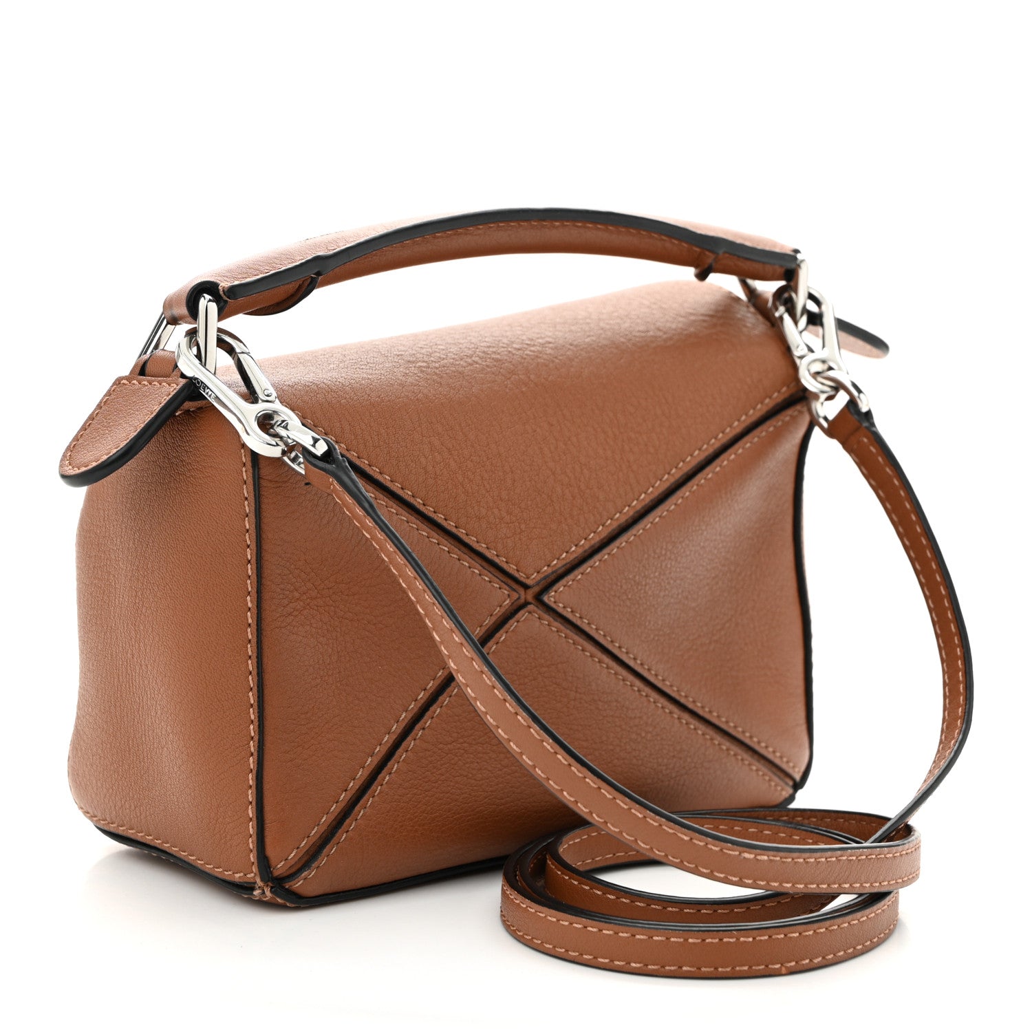 Loewe Calfskin Mini Puzzle Bag Tan 3 of 10