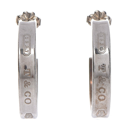 Tiffany Sterling Silver Medium 1837 Hoop Earrings 1 of 7