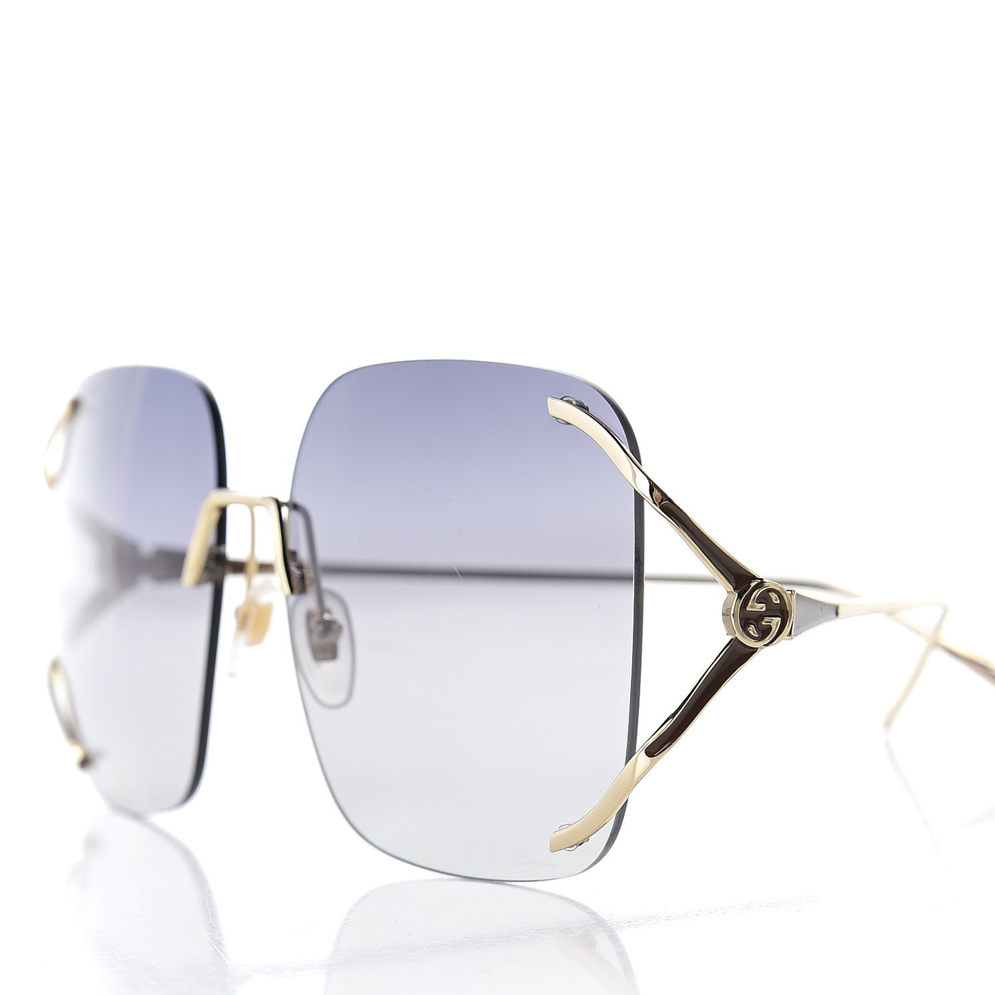 Oversized Sunglasses GG0646S Gold Black