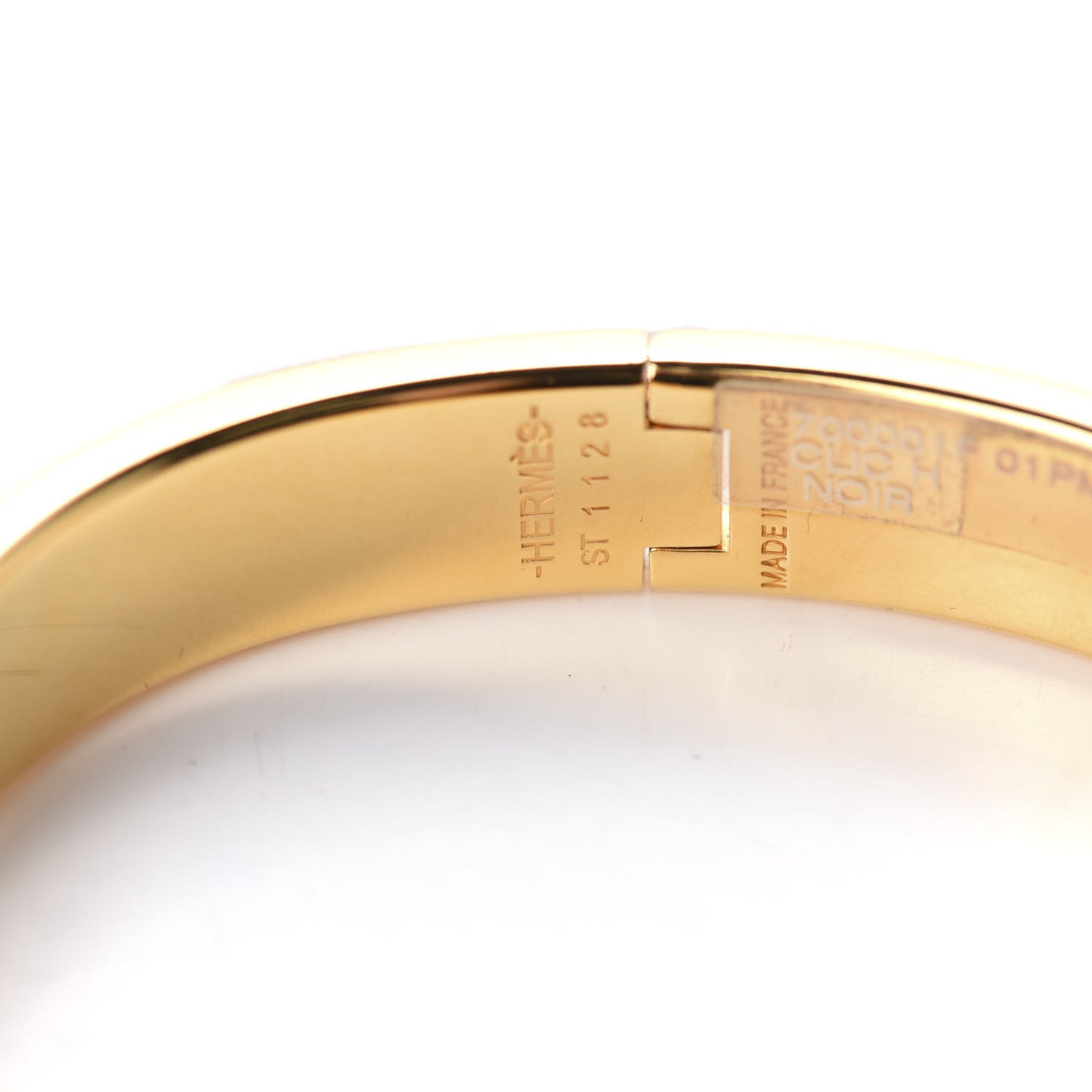 Enamel Narrow Clic Clac H Bracelet PM Black