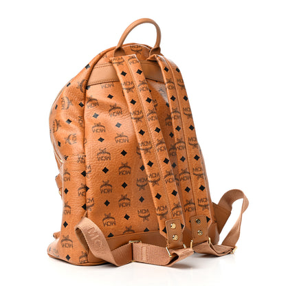 MCM Visetos Medium Sprinkle Stud Stark Backpack Cognac 3 of 9