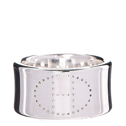 Hermes Sterling Silver Eclipse Ruban Ring GM 52 6 1 of 5