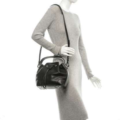 Givenchy Calfskin Small Lucrezia Drawstring Bucket Bag Black 2 of 7