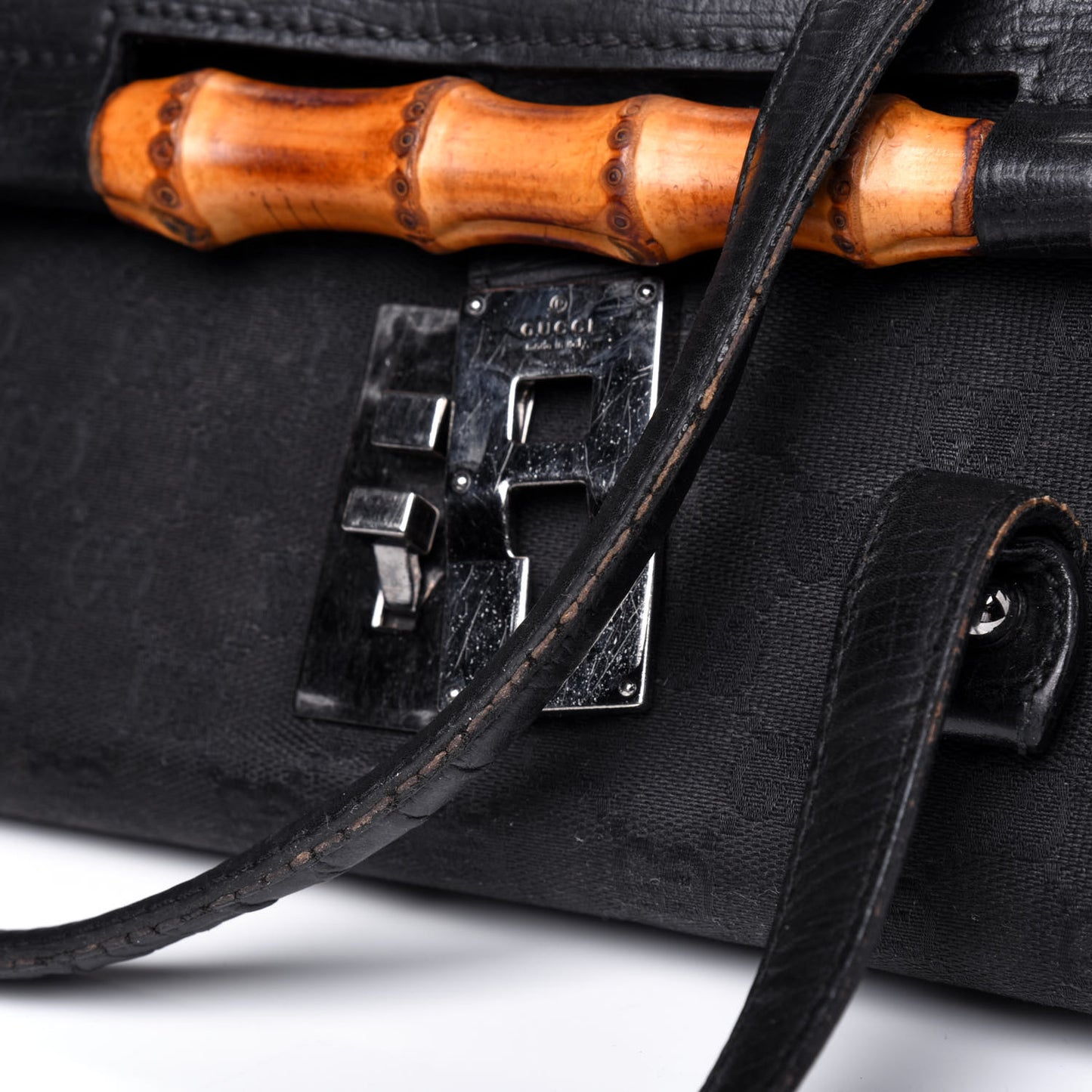 Monogram Bamboo Bullet Bag Black