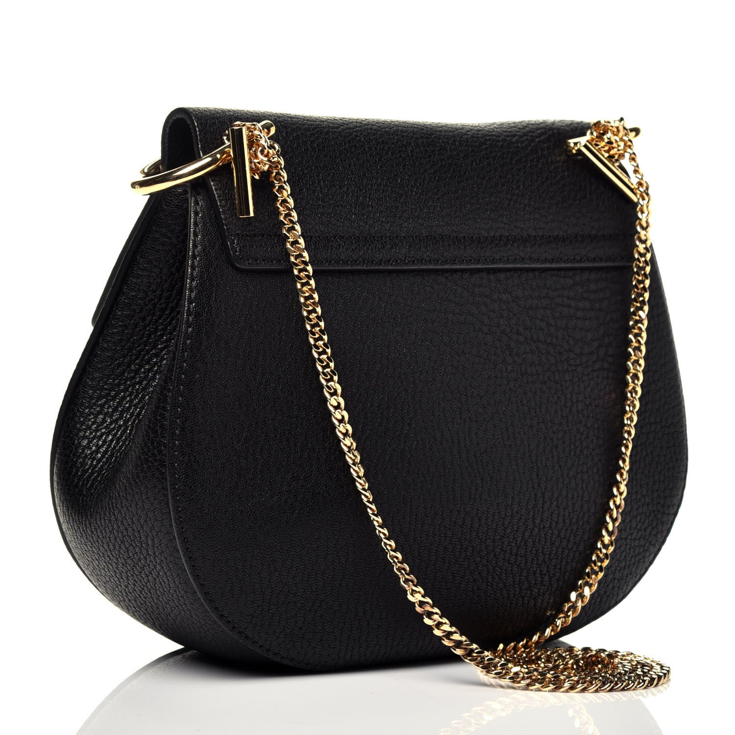Chloe Grained Lambskin Drew Shoulder Bag Black 3 of 9