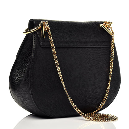 Chloe Grained Lambskin Drew Shoulder Bag Black 3 of 9