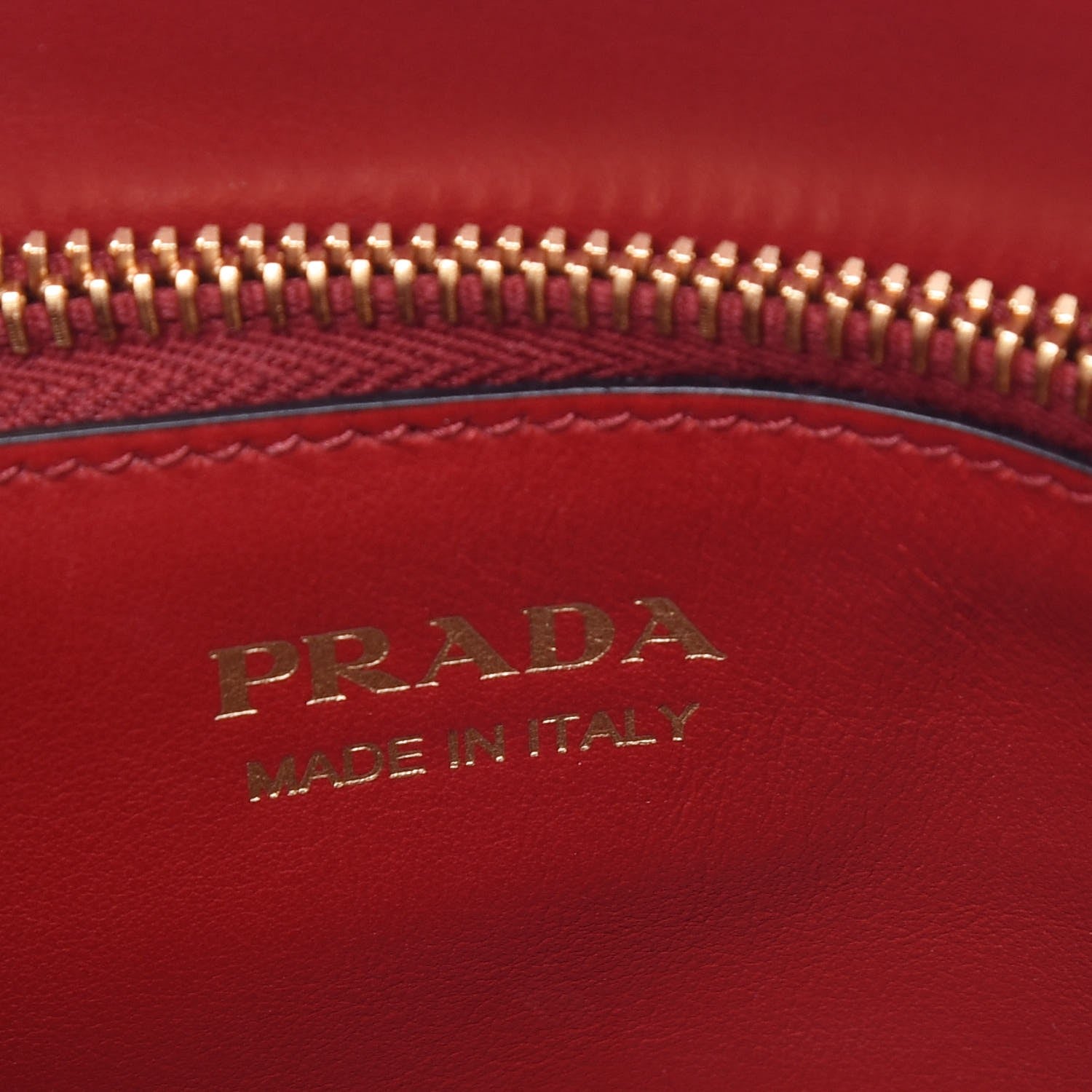 Prada Saffiano Cuir Calfskin Small Monochrome Top Handle Tote Fuoco 8 of 9