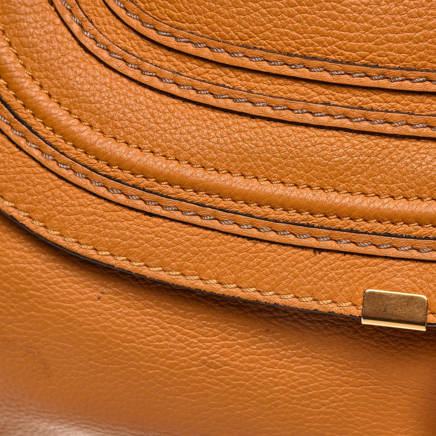 Calfskin Large Marcie Satchel Brown Sugar
