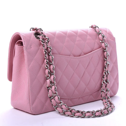 Chanel Caviar Quilted Medium Double Flap Pink 3 of 11