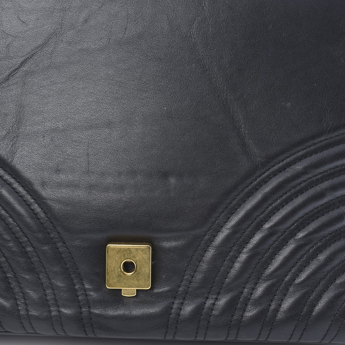 Calfskin Matelasse Large GG Marmont Shoulder Bag Black