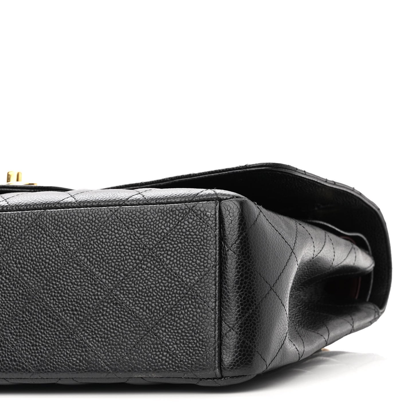 Caviar Quilted Maxi Double Flap Black