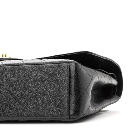 Chanel Caviar Quilted Maxi Double Flap Black 10 of 11
