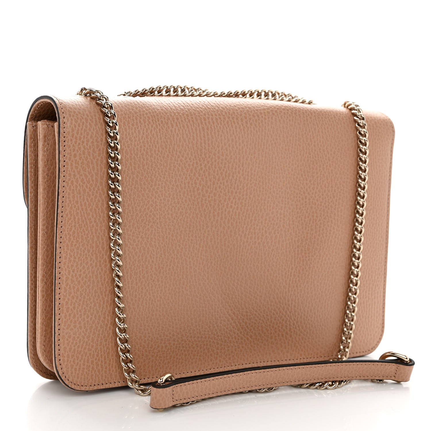 Gucci Dollar Calfskin Interlocking G Shoulder Bag Camelia 3 of 10