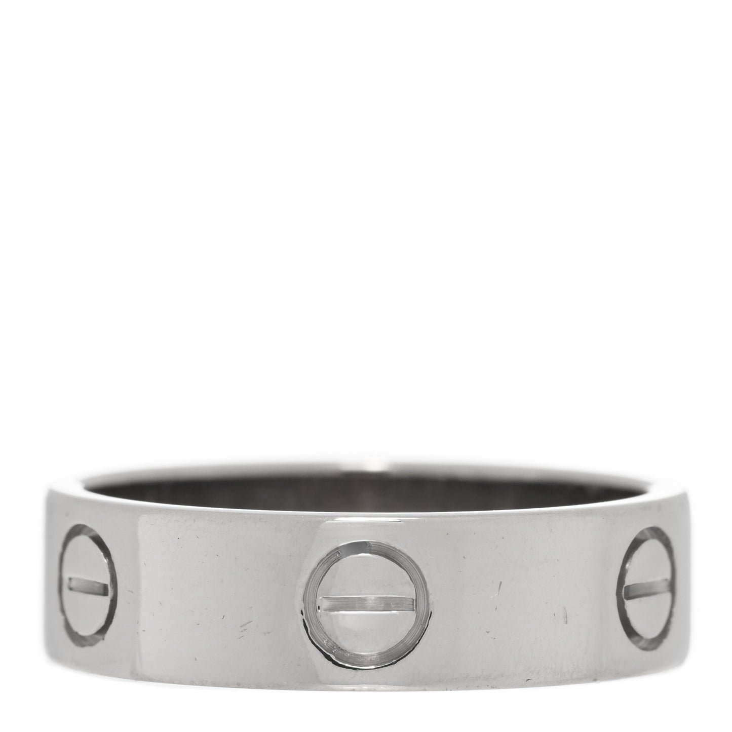 18K White Gold 5.5mm LOVE Ring 58 8.25