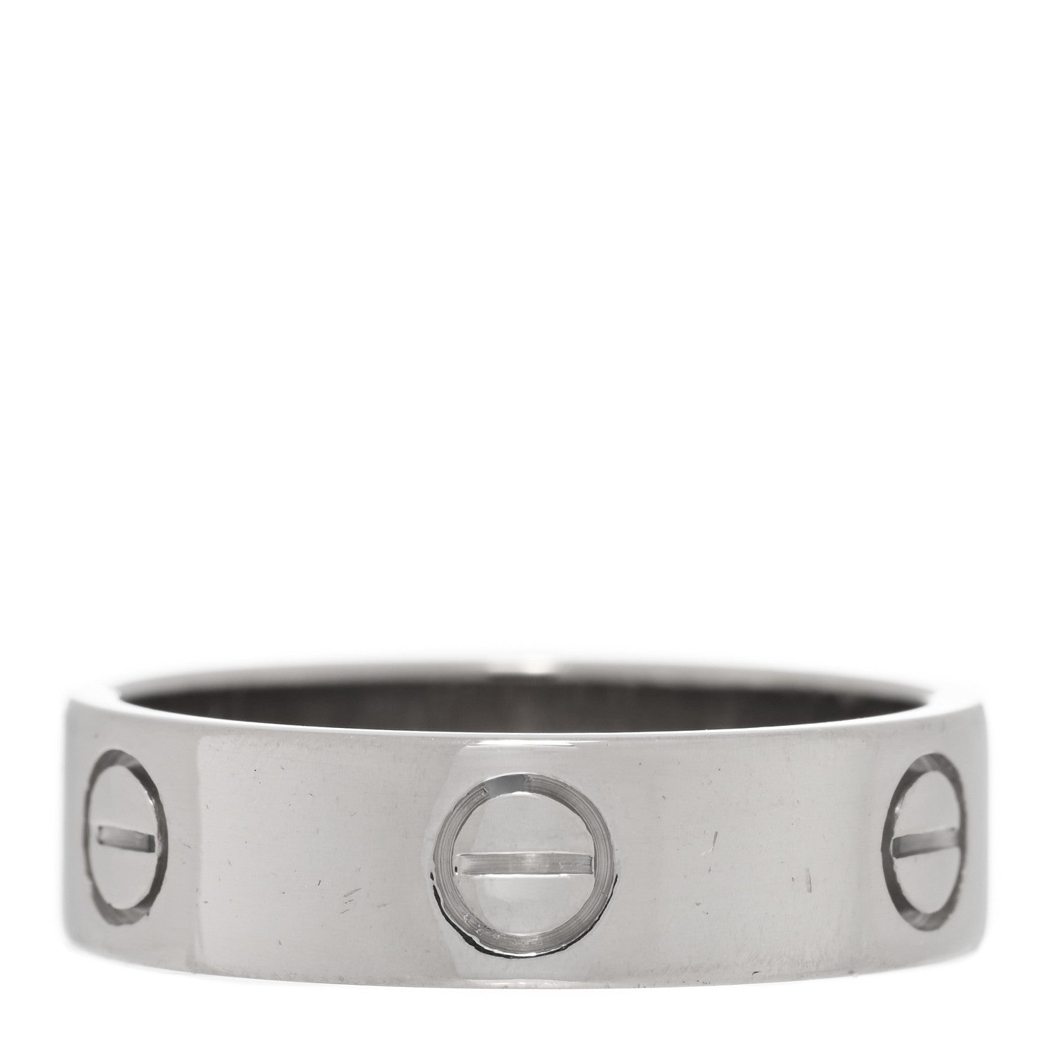 Cartier 18K White Gold 5.5mm LOVE Ring 58 8.25 1 of 4
