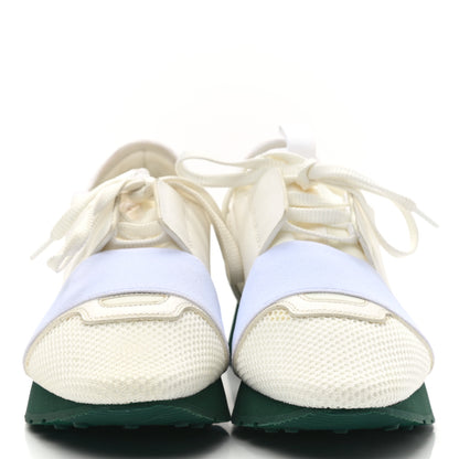 Balenciaga Mesh Calfskin Neoprene Womens Race Runner Sneakers 36 White 2 of 11