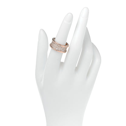 Bulgari 18K Rose Gold Diamond B.Zero1 Pave Ring 54 6.75 2 of 7