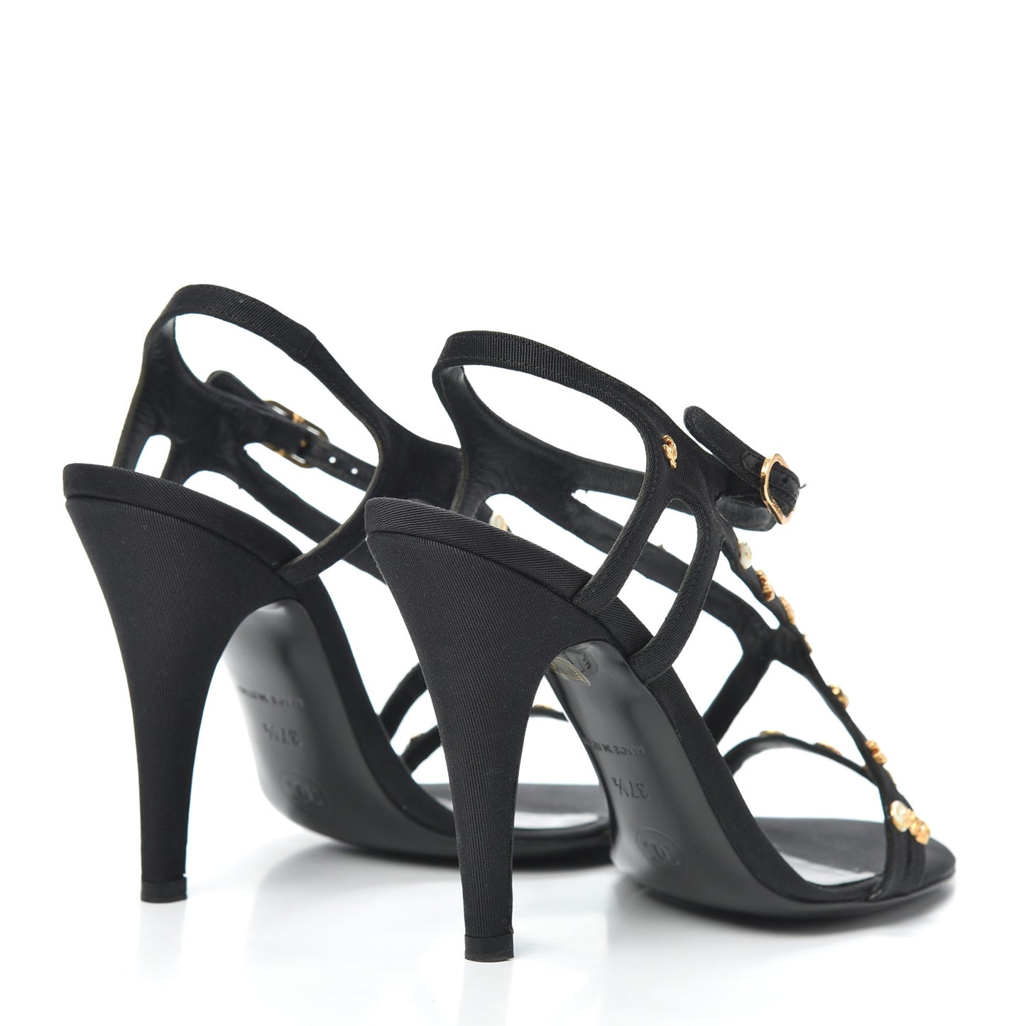 Grosgrain Charms Sandals 37.5 Black
