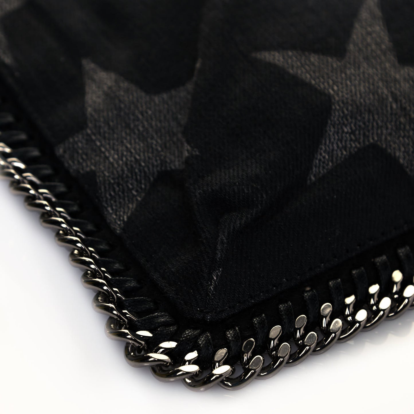 Denim Mini Star Falabella Tote Black