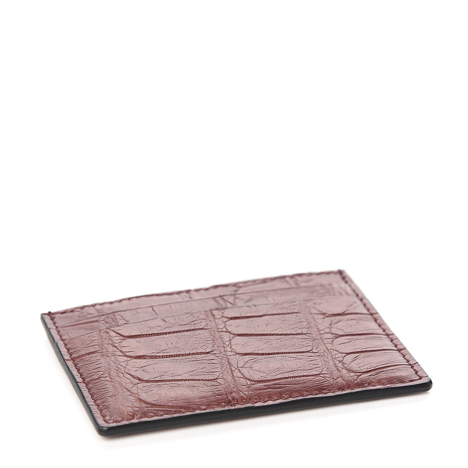 Gucci Crocodile Card Holder Chardonnay 3 of 6