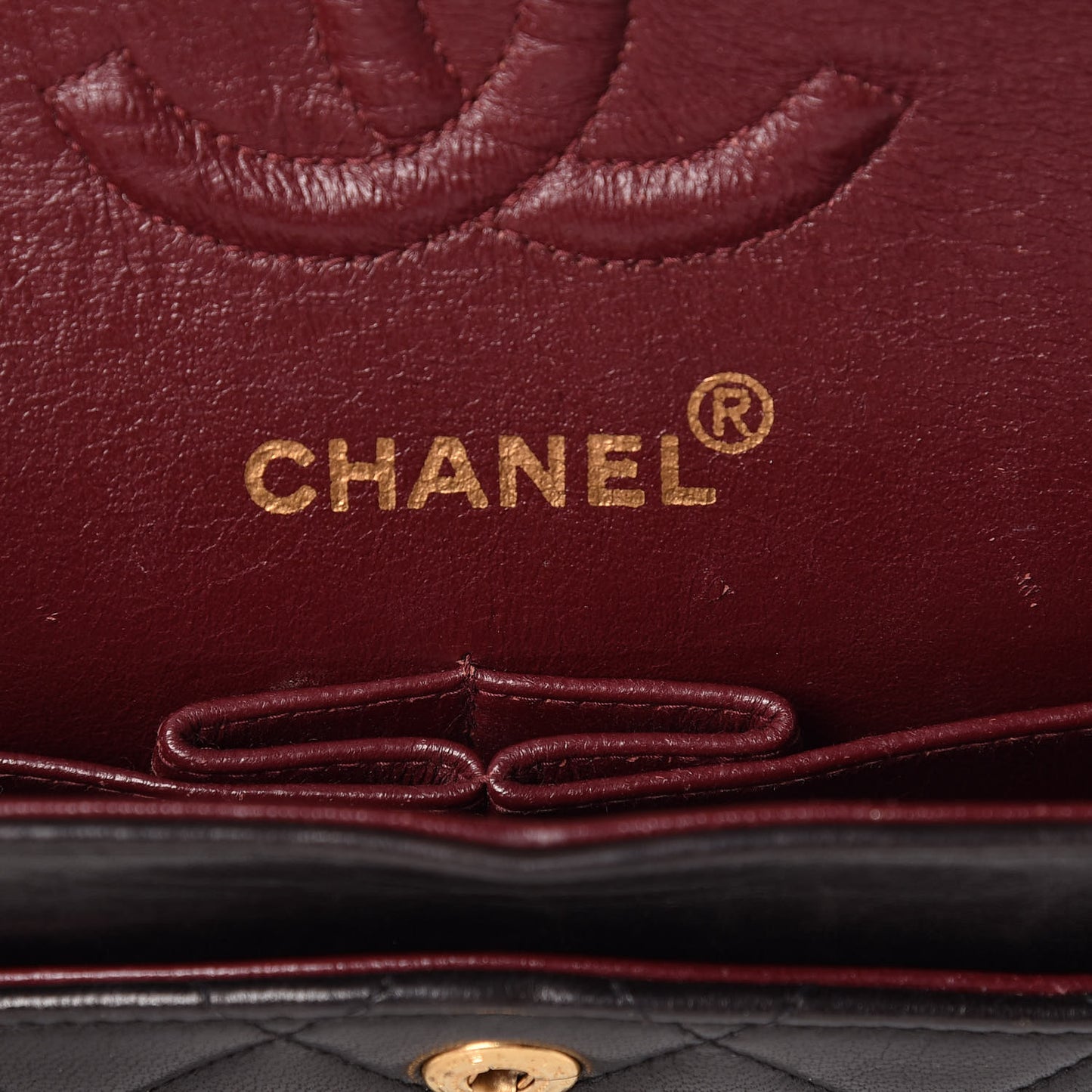 Lambskin Quilted Small Double Flap Black
