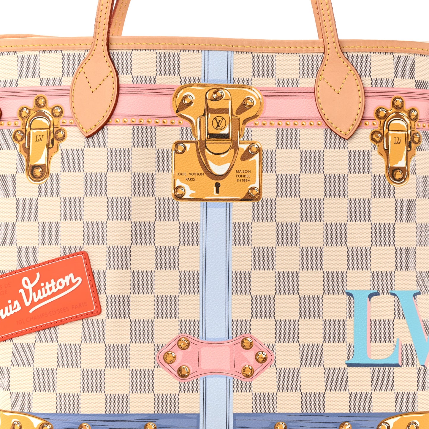 Damier Azur Summer Trunks Neo Neverfull MM