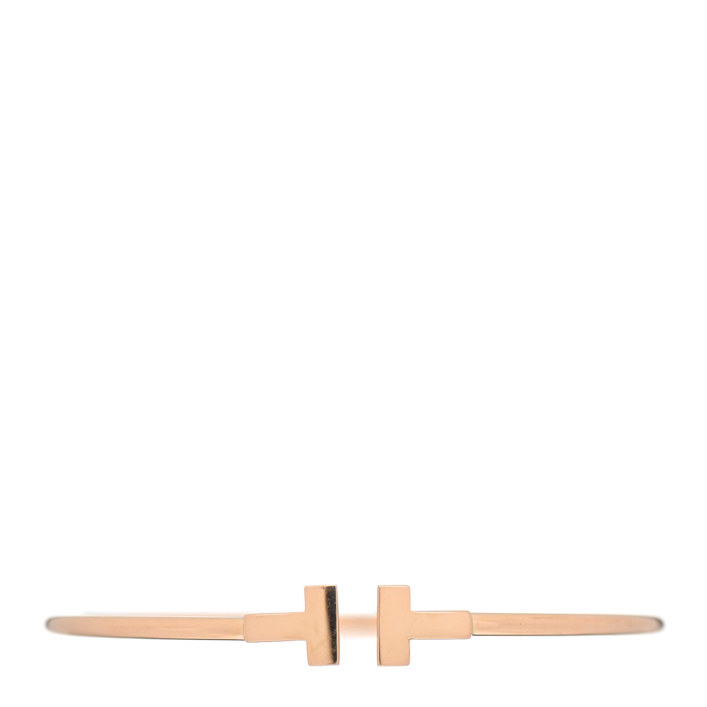 18K Rose Gold Narrow T Wire Bracelet