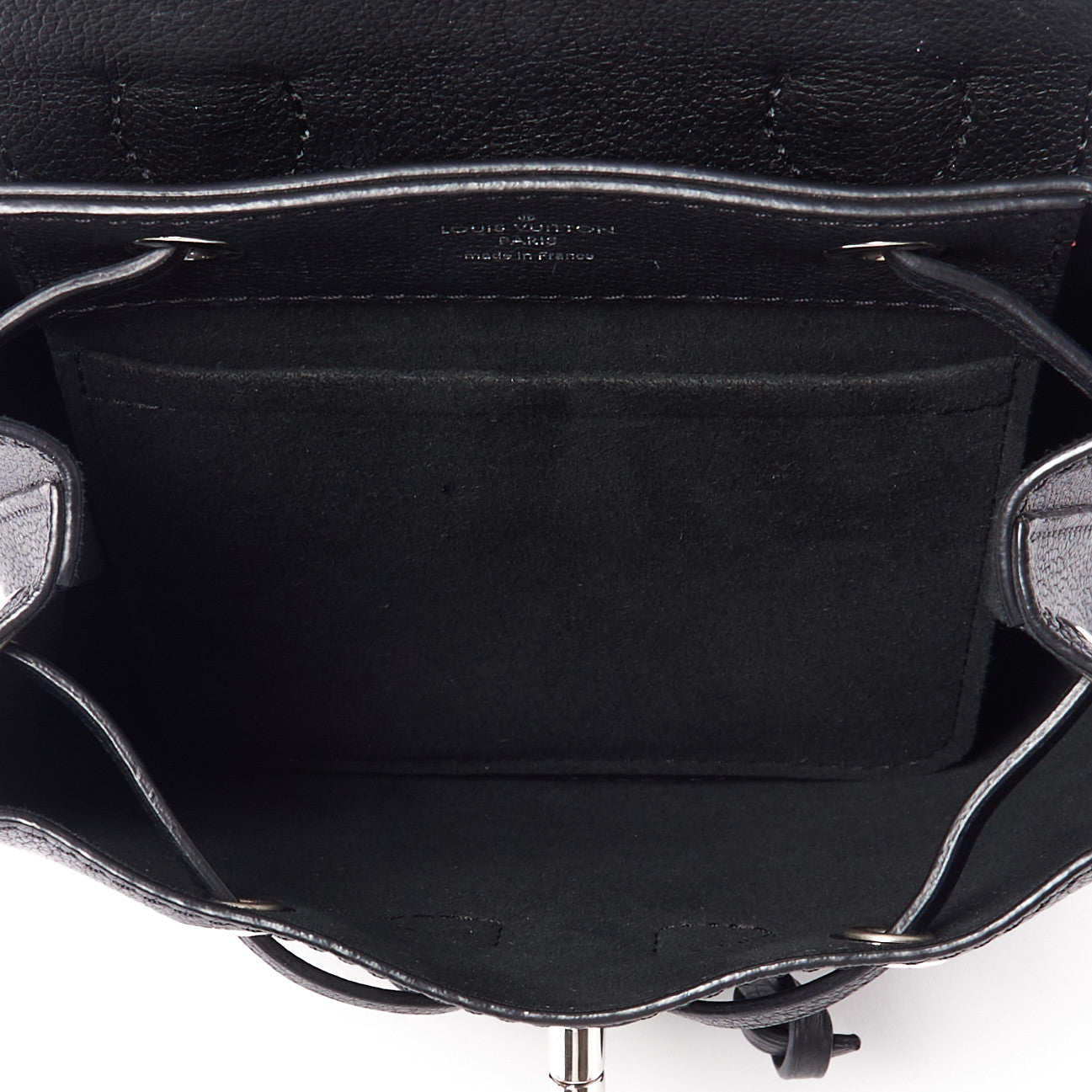 Calfskin Lockme Mini Backpack Black