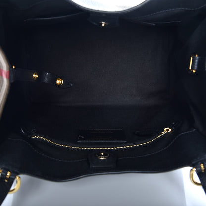 Burberry Grainy Calfskin House Check Small Canterbury Black 5 of 8