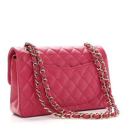 Chanel Caviar Quilted Small Double Flap Dark Pink 3 of 9