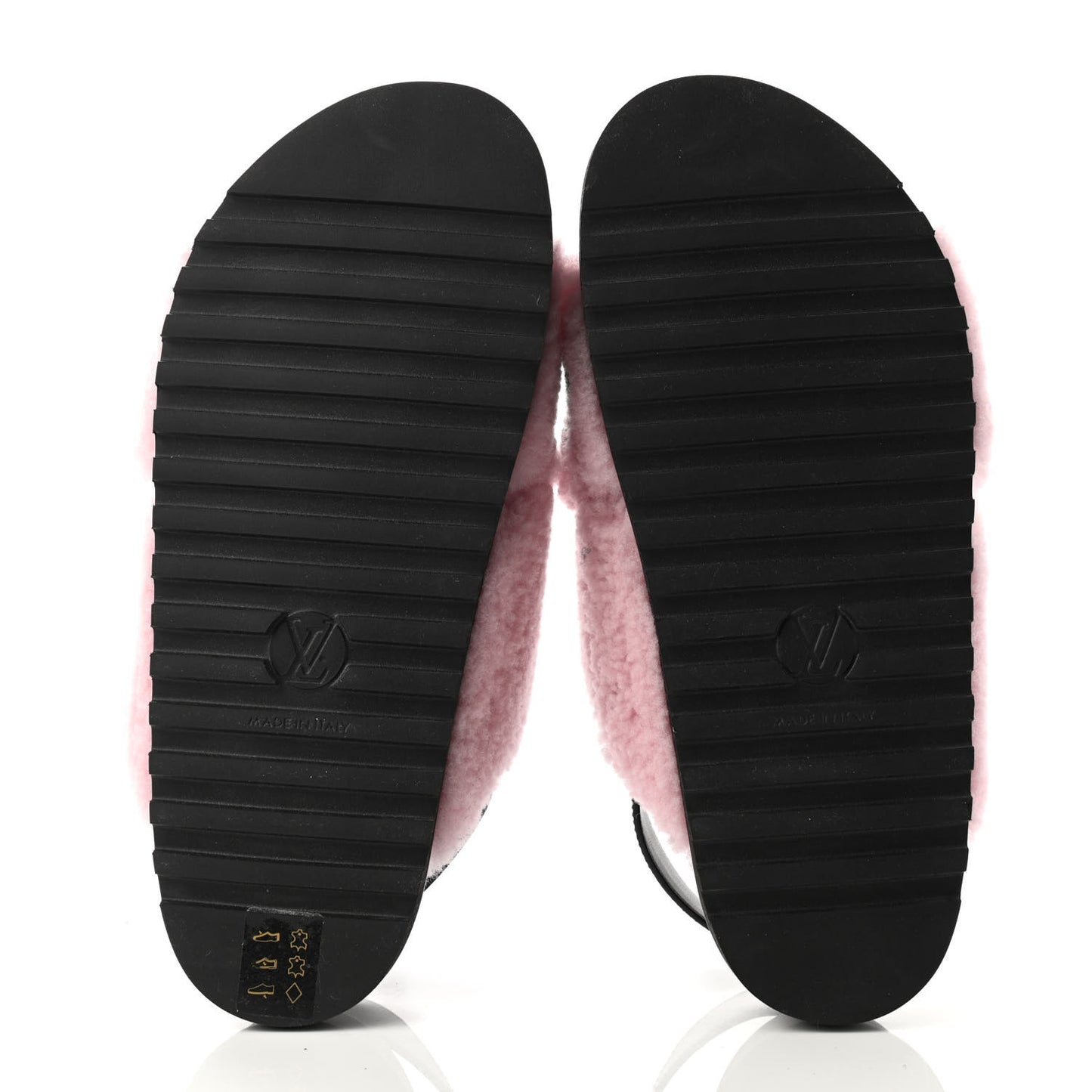Shearling Paseo Sandals 38.5 Pink
