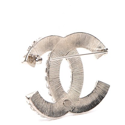 Chanel Baguette Crystal CC Brooch Silver 3 of 5