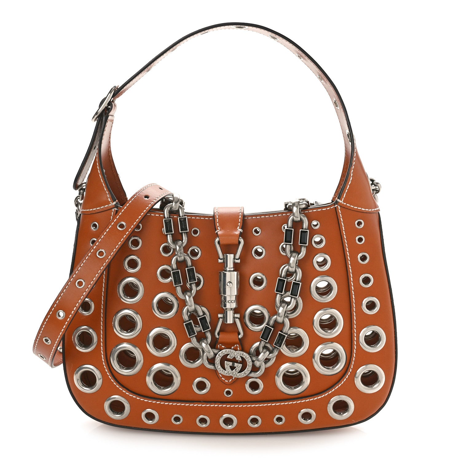 Gucci Calfskin Ha Ha Ha Jackie 1961 Eyelet Hobo 1 of 15