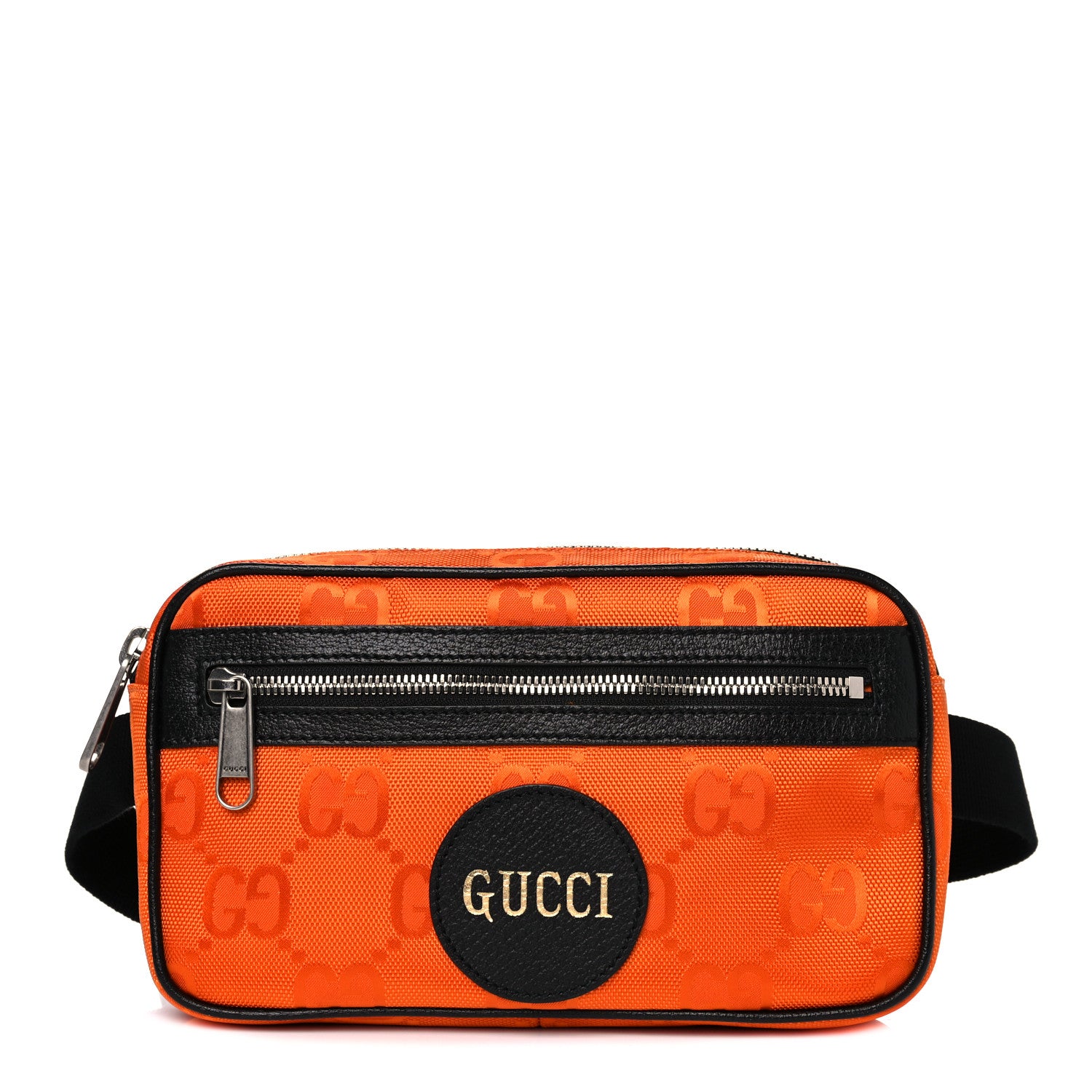 Gucci Econyl Nylon Monogram Off The Grid Belt Bag Carrot Orange Black 1 of 9