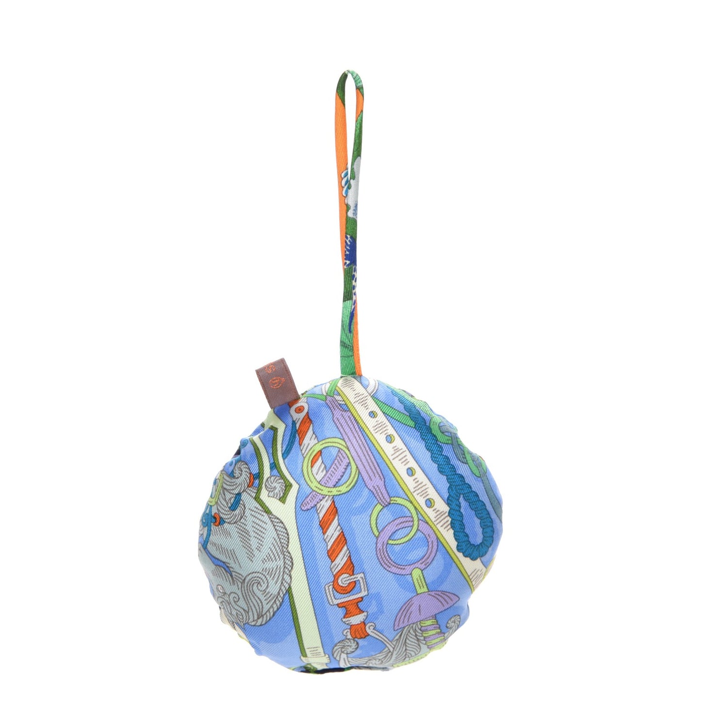 Silk Petit H Round Ornament Charm