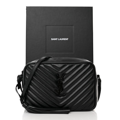 Saint Laurent Calfskin Matelasse Monogram Monochrome Lou Camera Bag Black 15 of 15