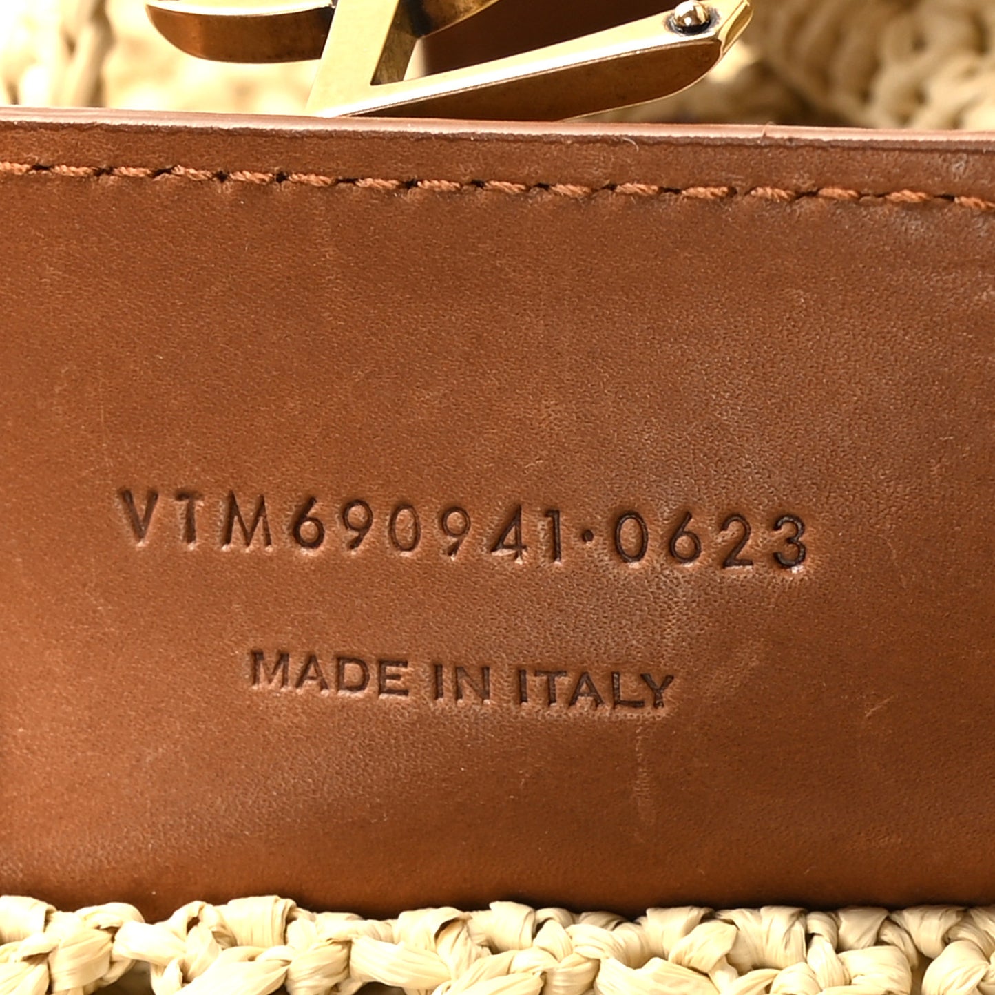 Raffia Monogram Hobo Naturale