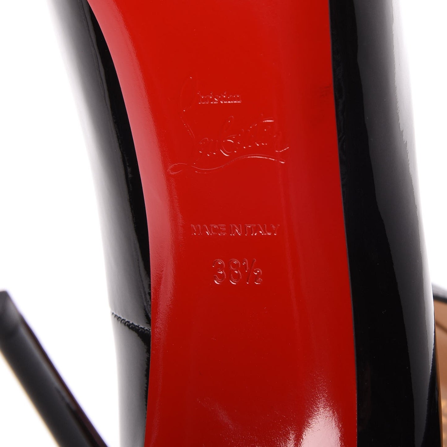 Patent New Very Prive 120 Pumps 38.5 Black Red