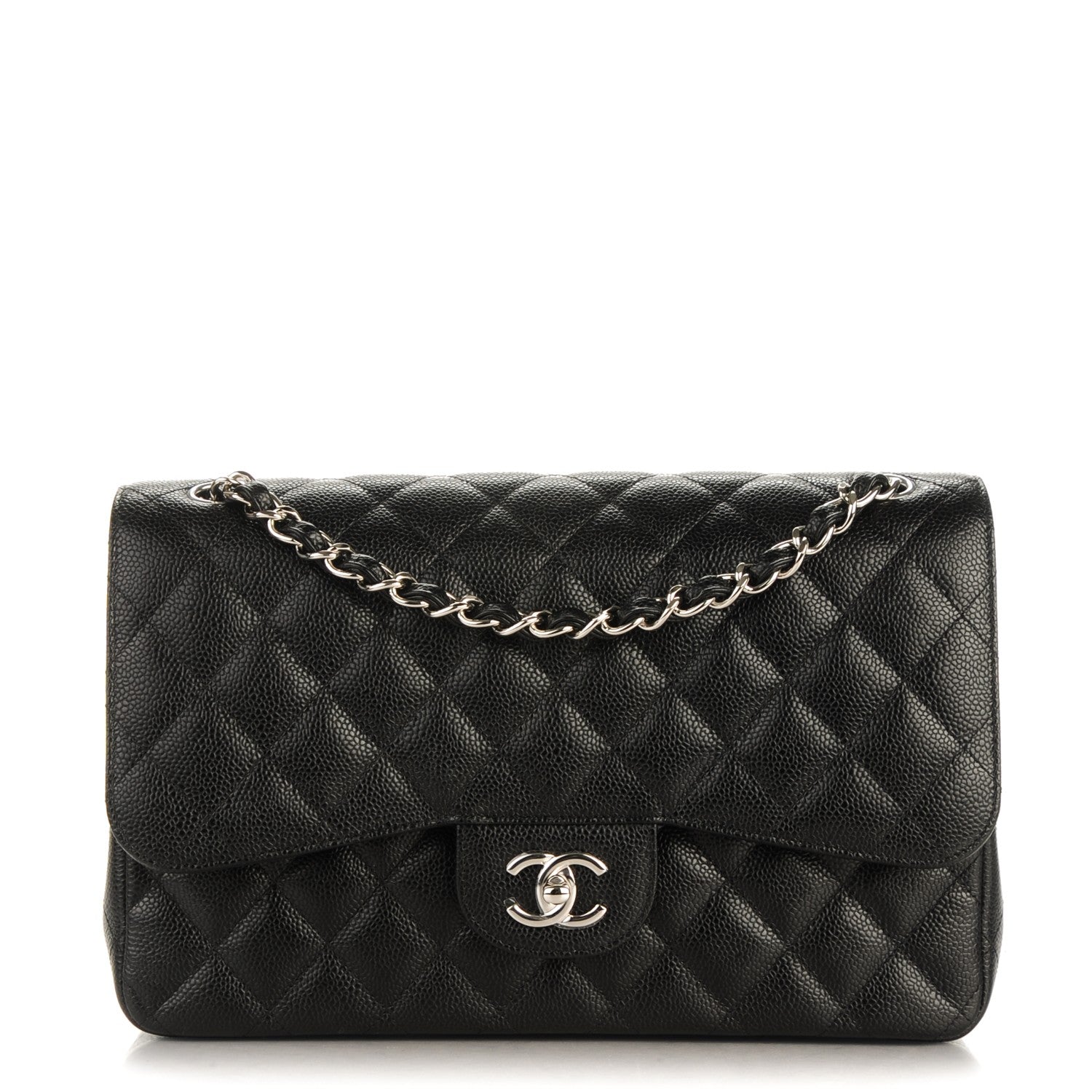Chanel Caviar Quilted Jumbo Double Flap Black 1 of 8