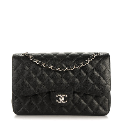 Chanel Caviar Quilted Jumbo Double Flap Black 1 of 8