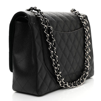 Chanel Caviar Quilted Maxi Double Flap Black 3 of 9