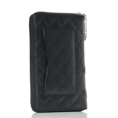 Chanel Calfskin Cambon Zip Around Organizer Wallet Black 3 of 12
