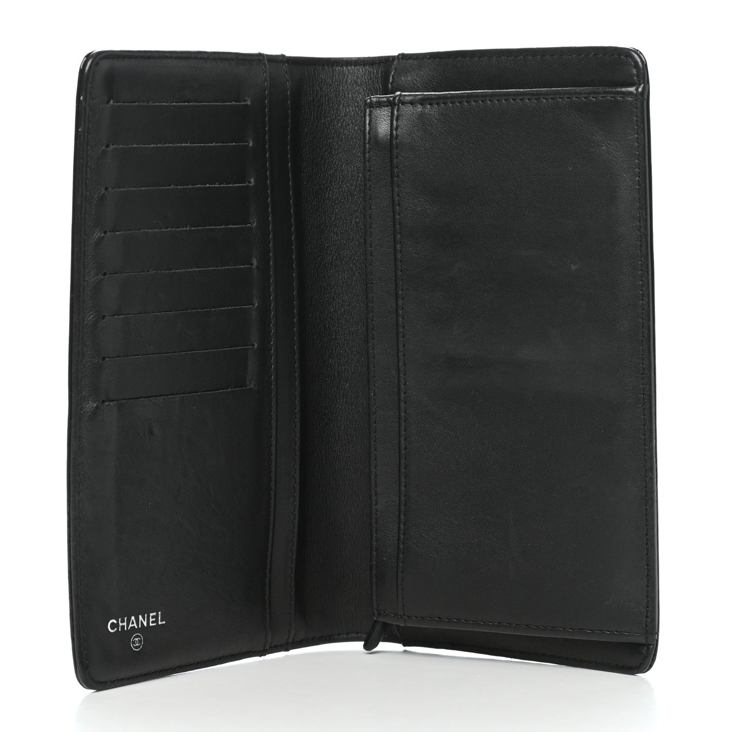 Patent Camellia Yen Wallet Black