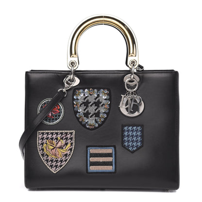 Christian Dior Smooth Calfskin Large Lucky Badges Lady Dior Black 1 of 13